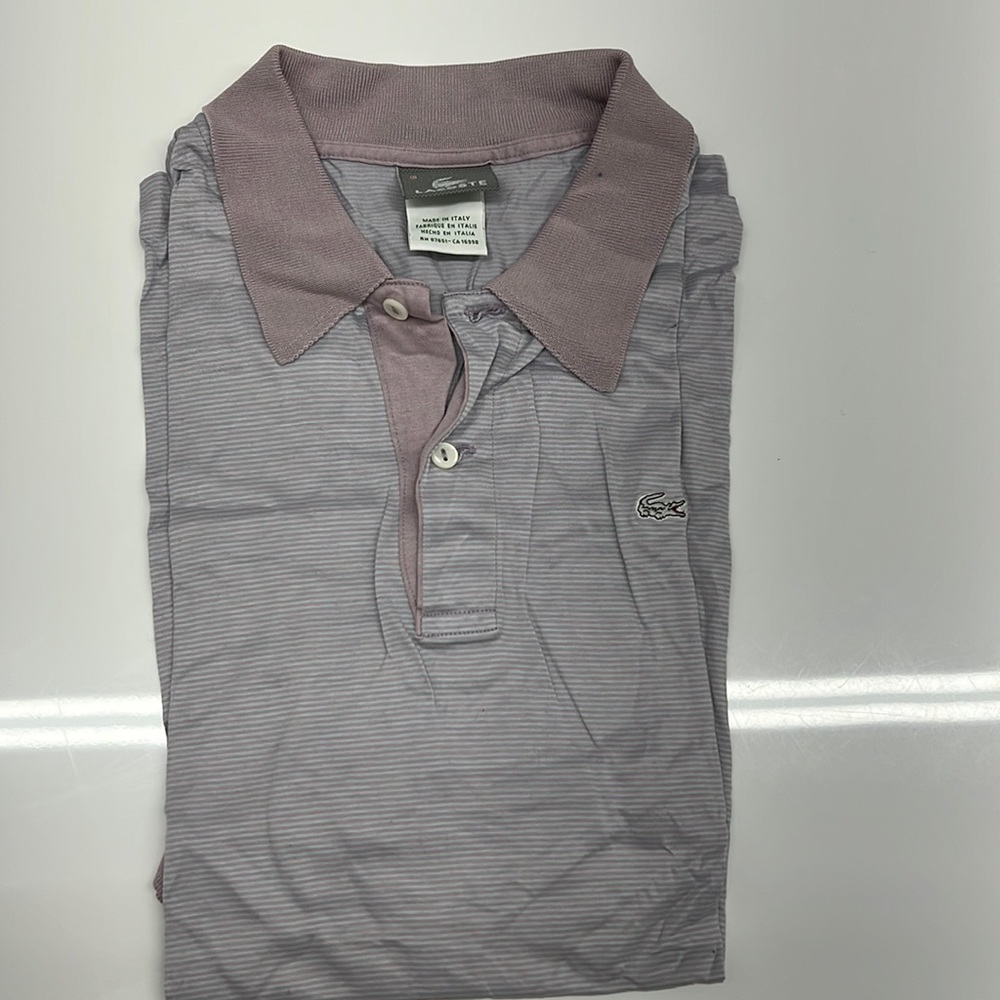 Authentic Lacoste Silver Label - Purple Short Sleeve - Size 6